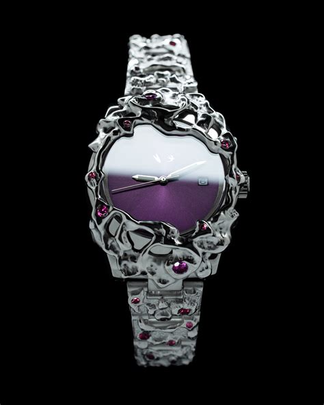 silver core with rhodolite garnet watch|rhodolite garnet jewelry.